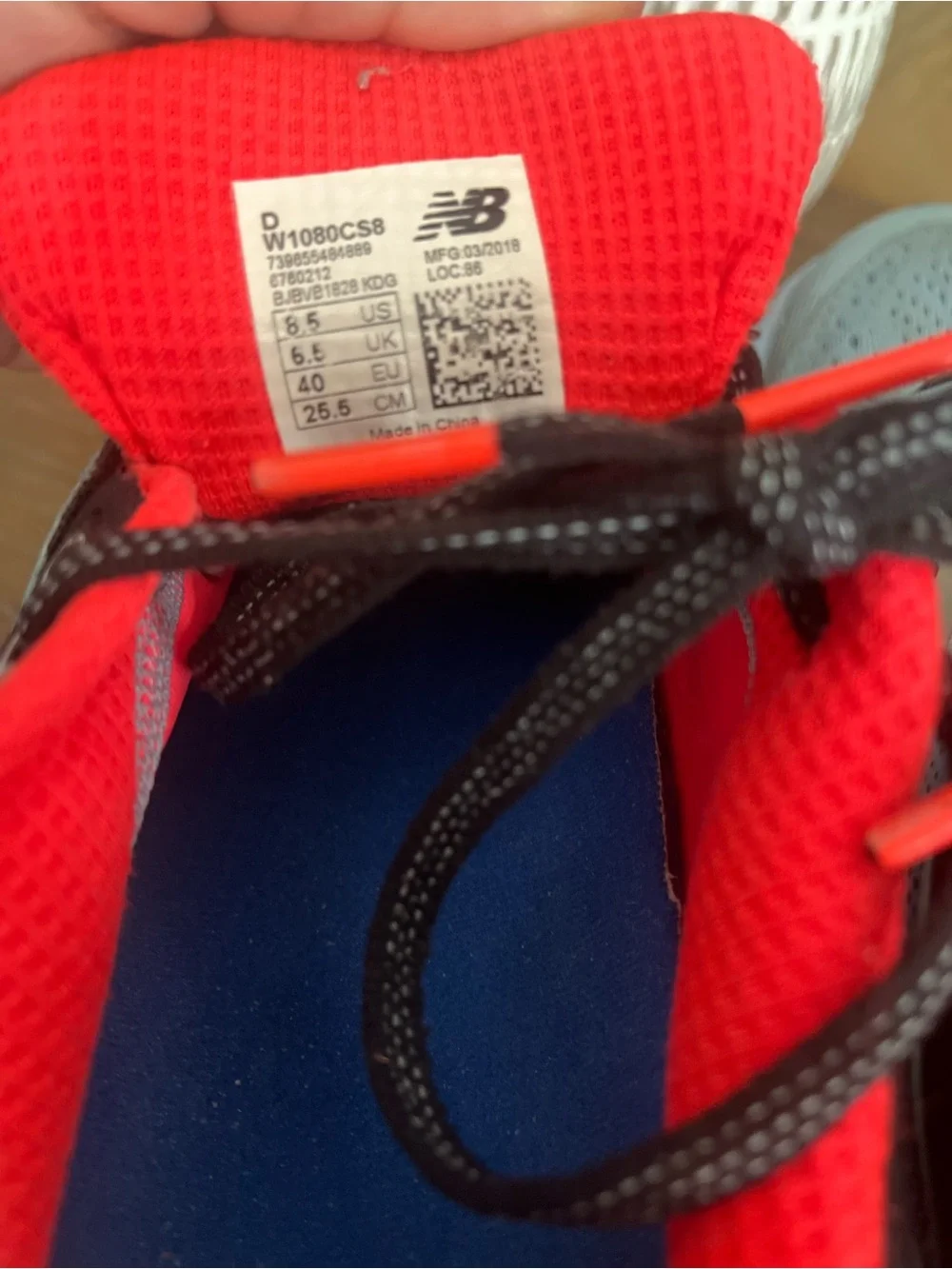 New Balance Fresh Foam 1080v8 Blue Pink Coral Running Shoes Women's US Size 8.5